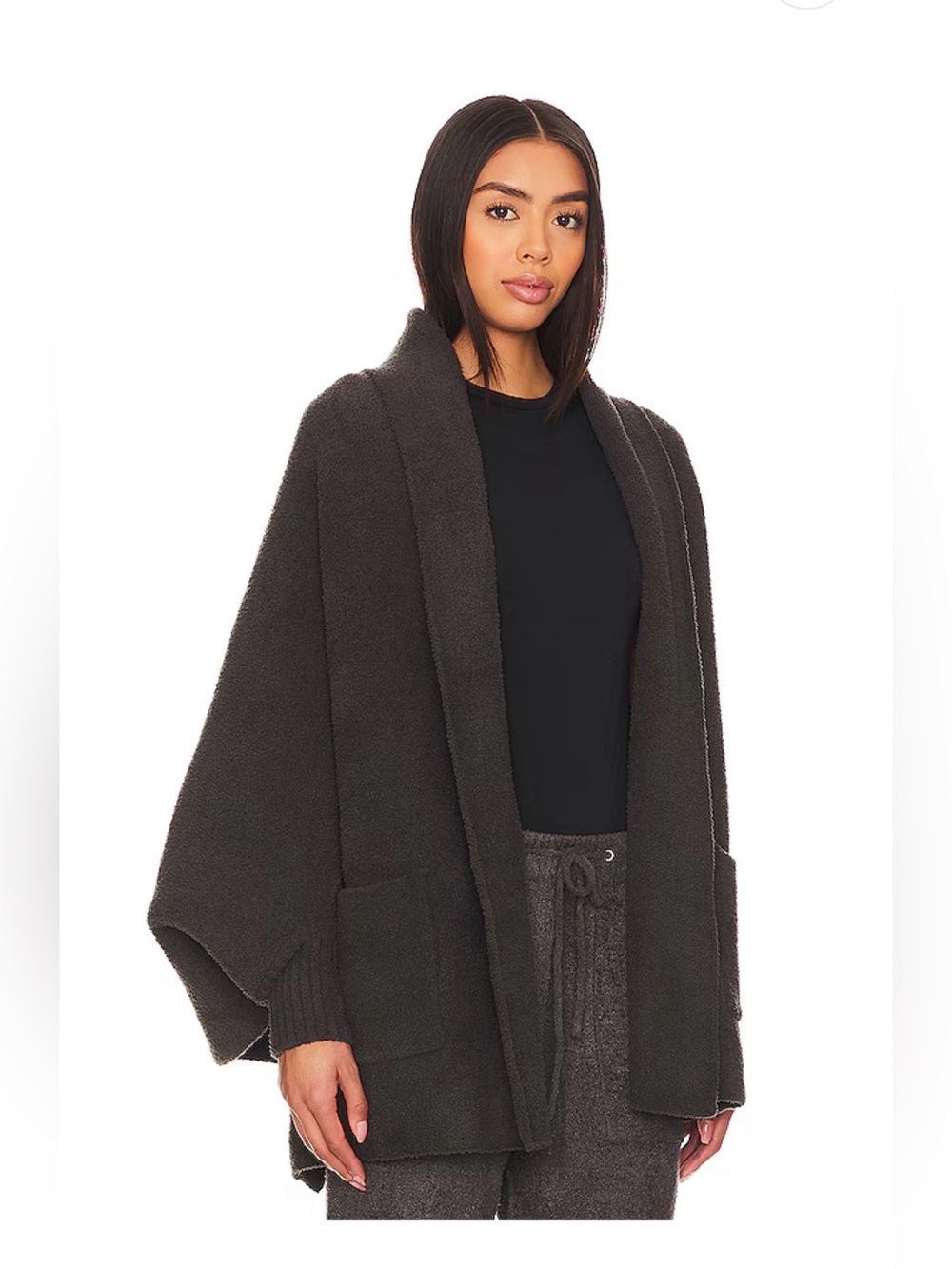 Barefoot Dreams Cozychic Blanket Wrap in Carbon